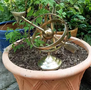 Armillary Sphere Globe Desk Top Brass Ornament Sculpture