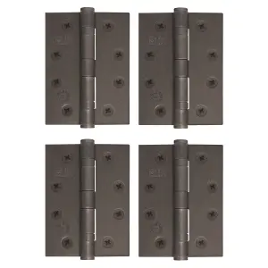 AFIT Dark Bronze Door Hinges - 4 Inch / 102mm  Internal Fire Door Hinges - 2 Pairs