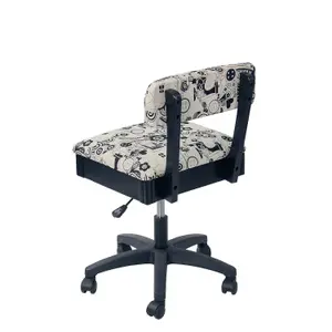 Hydraulic Sewing Chair Black and White Notions Design - HT2016