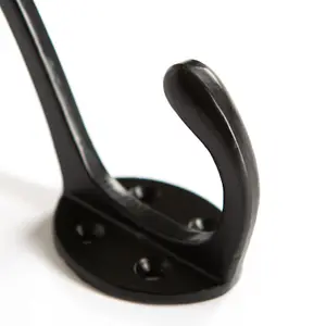 Hammer & Tongs - Hat & Coat Hook - W40mm x H105mm - Black