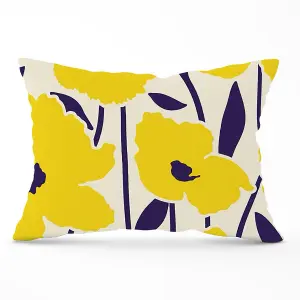 Vintage Tropical Flowers Cushions 33cm x 48cm