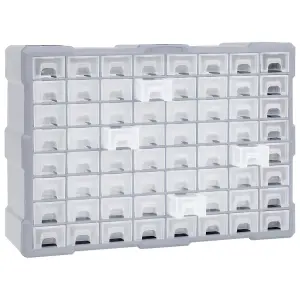 Berkfield Multi-drawer Organiser with 64 Drawers 52x16x37.5 cm