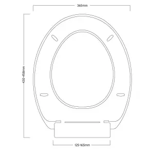 Showerdrape Seville White Wrap Over Plastic Soft Close Toilet Seat