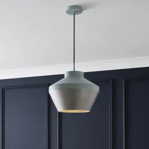 The Lighting Edit Dina pendant Matt Mint & pewter LED Pendant ceiling light, (Dia)320mm