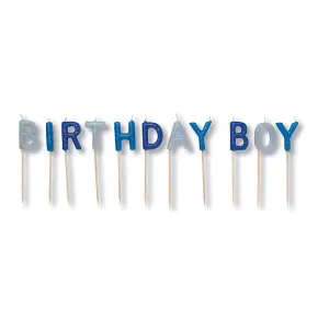 Creative Converting Birthday Boy Letters Pick Candles (Pack of 11) Blue (One Size)