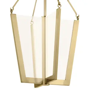 Luminosa Kichler Calters Integrated LED Pendant Ceiling Light Champagne Gold, 3000K