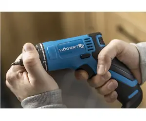 Hoegert 7.2V Compact Cordless Wireless Screwdriver Drill Rechargeable 10Nm 230rpm 1.5Ah Li-Ion