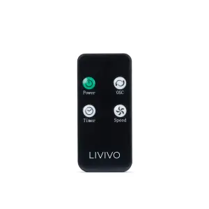 LIVIVO 32" Tower Fan with Timer and Remote Control, Room Fans - Black