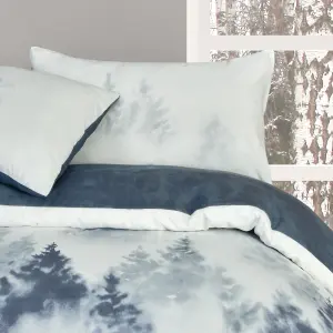 Smart Living Luxury Super Soft Reversible Misty Forest Duvet Cover with Pillowcase