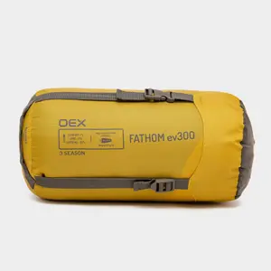 OEX Fathom EV 300 Sleeping Bag with Compression Stuff Sack, Camping Equipment