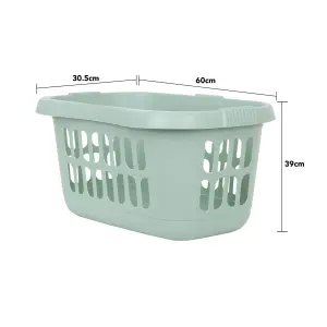 Wham 2 x Casa Plastic Hipster Laundry Basket Silver Sage