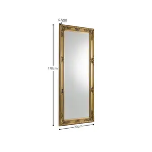 Vigue Wood Flat Floor Mirror