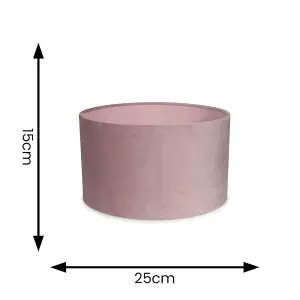 ValueLights Reni Blush Pink Velvet Small Ceiling Pendant Lamp Shade