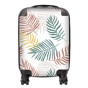 Palm Branches In Natural Colors Suitcase - Mini Cabin