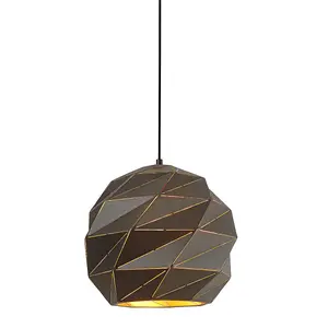 Luminosa Palermo Modern 1 Light Dome Pendant Ceiling Light, E27