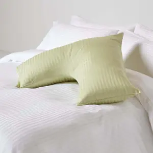 Homescapes Sage Green Egyptian Cotton Super Soft V Shaped Pillowcase 330 TC