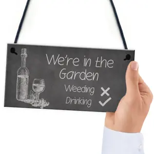 FUNNY Garden Sign Hanging Summerhouse Shed Plaque Welcome Sign Home Decor