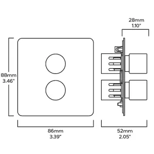 MAXWELL 2G Smooth Dimmer Switch - Brass