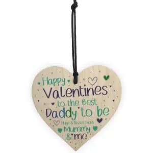 Happy Valentines To The Best Daddy To Be Wood Heart From Baby Gifts Keepsake