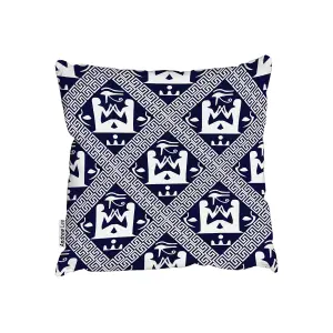 Cushions - Egyptian Hieroglyphs in Navy (Cushion) / 45cm x 45cm