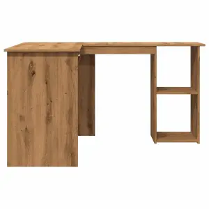 Berkfield Corner Desk Artisan Oak 120x140x75 cm Engineered Wood