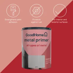 GoodHome Grey Multi-surface Metal Primer & undercoat, 750ml