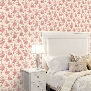 Galerie Abby Rose 4 Red Ochre Toile Smooth Wallpaper