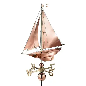 Espira 909P Racing Sloop Farmhouse Copper Weathervane