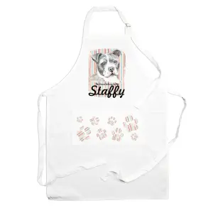 Purely Home Staffy Apron - Novelty Kitchen Gift for Dog Lovers