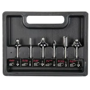 Trend 1/4in TCT Router Cutter Set, 6 Piece