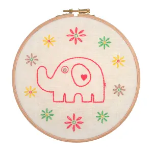 MOM ELEPHANT - Embroidery Kit with Hoop: Mom Elephant - Anchor