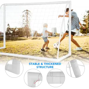 Costway Kids Junior Football Goal Portable Football Training Net Practice Game Target