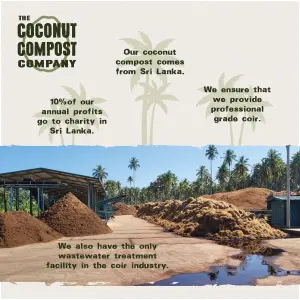 COCONUT COMPOST. Organic Coir Soil. 6L. Letterbox Size. Peat Free + Plastic Free. Indoor + Outdoor Plants. Professional Standard.