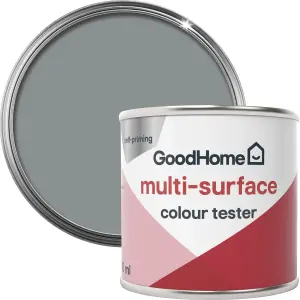 GoodHome Delaware Satin Multi-surface paint, 70ml Tester pot