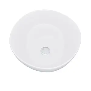 Nes Home Cloakroom 320mm Round Countertop Basin White