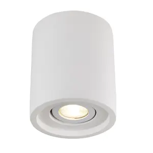 Litecraft Keen White Paintable Tiltable Ceiling Downlight