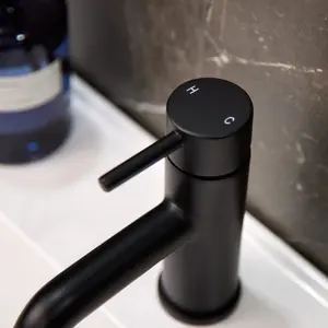 Flode Kumla Mono Basin Mixer Tap - Matt Black