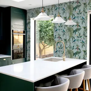 Arthouse Exotic Garden Blue Wallpaper