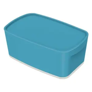 Leitz MyBox Cosy Calm Blue Small Storage Box with Lid 5 Litre