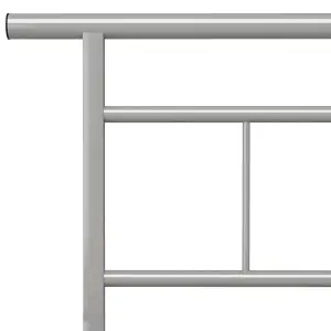 Berkfield Bed Frame Grey Metal 180x200 cm 6FT Super King