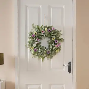 Artificial Door Wall Spring Wreath Home Decor, Multi - One Size