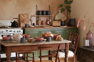 KitchenCraft Serenity Butchers Block with Distinctive Herringbone Design