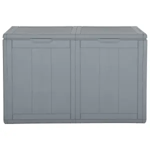 Berkfield Garden Storage Box 180L Grey PP Rattan