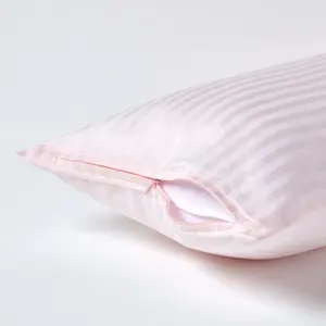 Homescapes Pink Continental Egyptian Cotton Pillowcase 330 TC, 40 x 80 cm