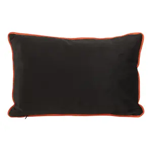 Something Different Haunted House Rectangular Filled Cushion Black/Orange (25cm x 3cm x 40cm)