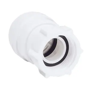 JG Speedfit Female Coupler Tap Connector (Pack Of 2) White (22mm x 3/4 bsp)