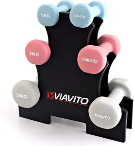 Viavito 12Kg Dumbbell Weights Set With Stand