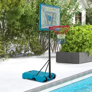 Costway Swimming Pool Basketball Hoop Adjustable Basketball Goal System