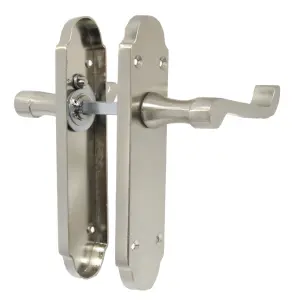 Epsom Door Handles Internal Latch Scroll Lever - Satin Pack 170mm x 42mm