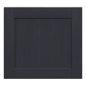 Alpinia Matt midnight navy wood effect Shaker Appliance Cabinet door (W)600mm (H)543mm (T)18mm